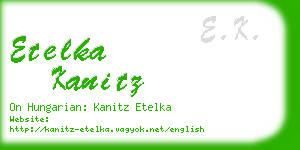 etelka kanitz business card